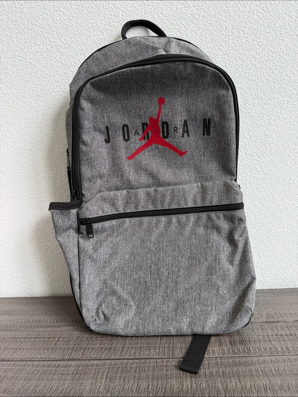 Jordan Gray Backpack with Red Jumpman Logo NWT